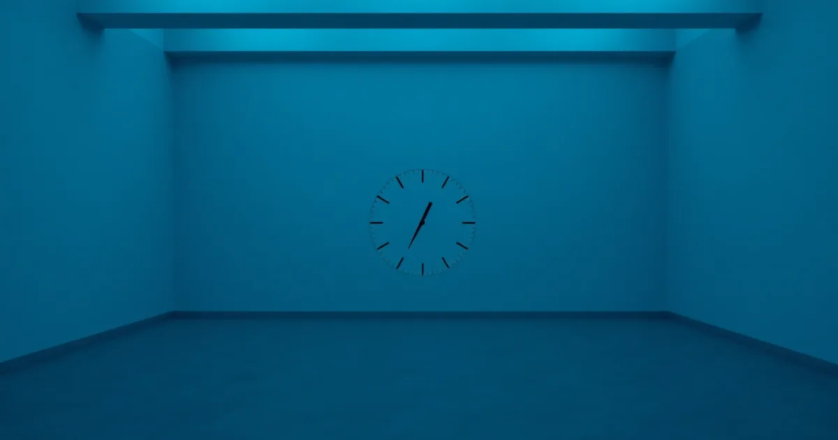 A wall clock in an empty room, its hands blurred, illustrating streamlined filing explained